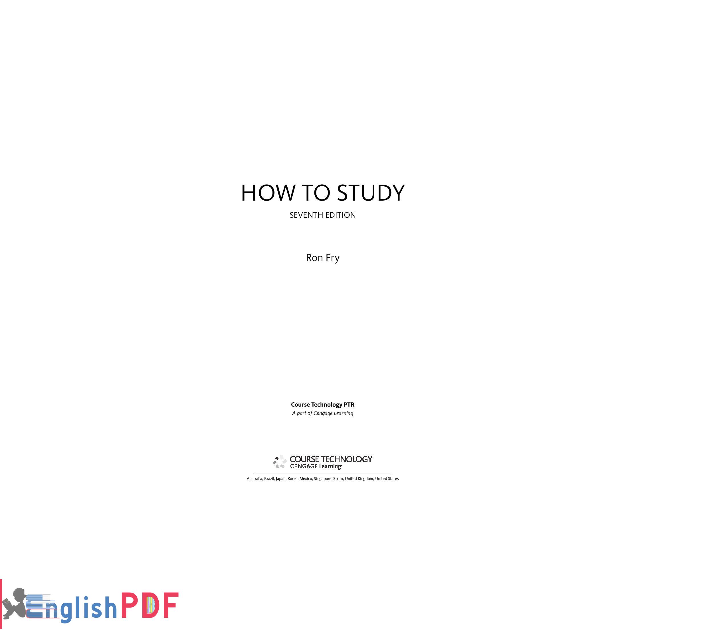 How to Study PDF Ron Fry EnglishPDF page 001
