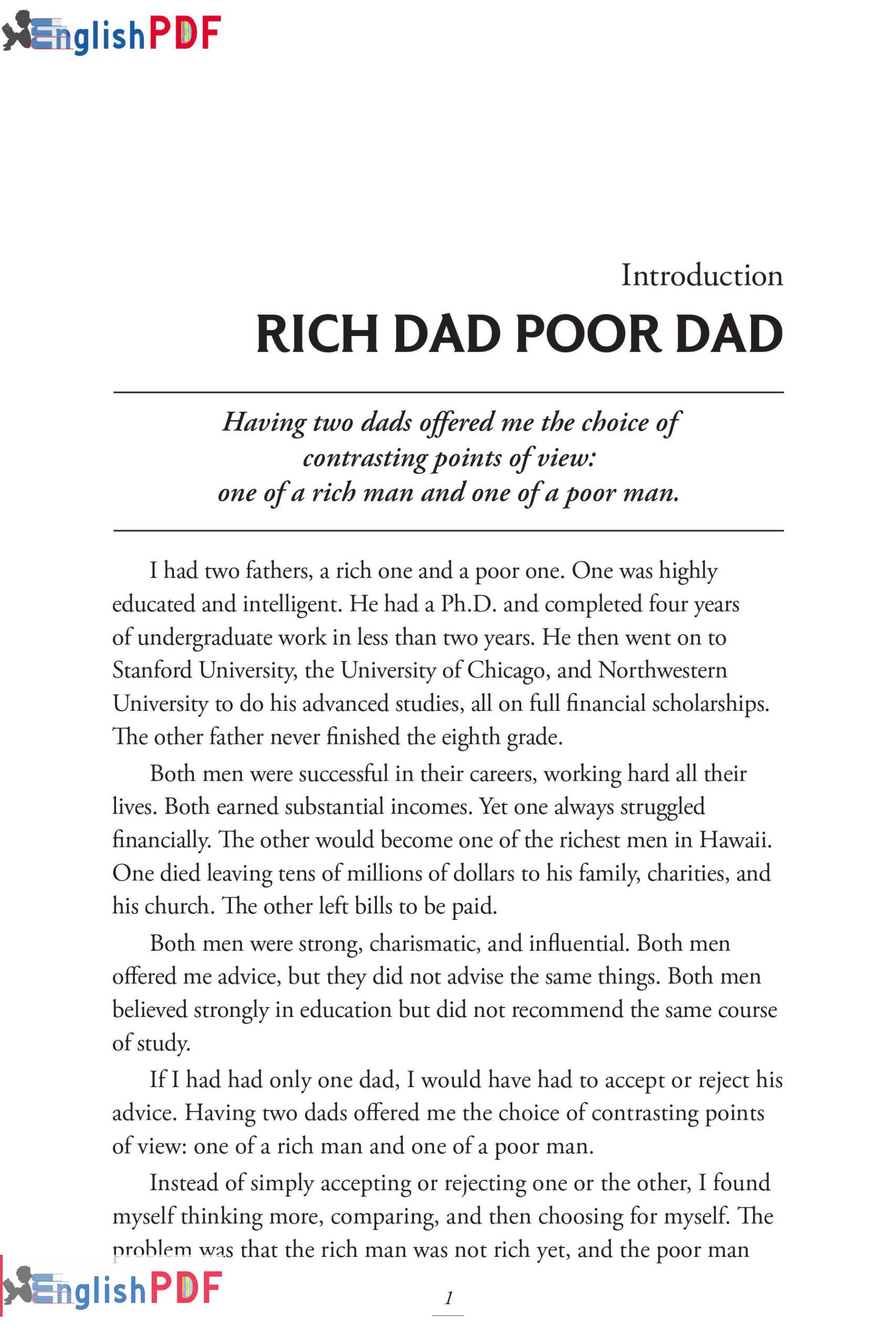 Robert Kiyosaki’s Rich Dad Poor Dad PDF – A Guide to Financial Freedom